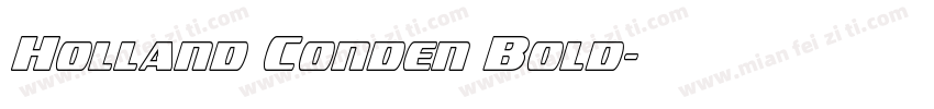 Holland Conden Bold字体转换